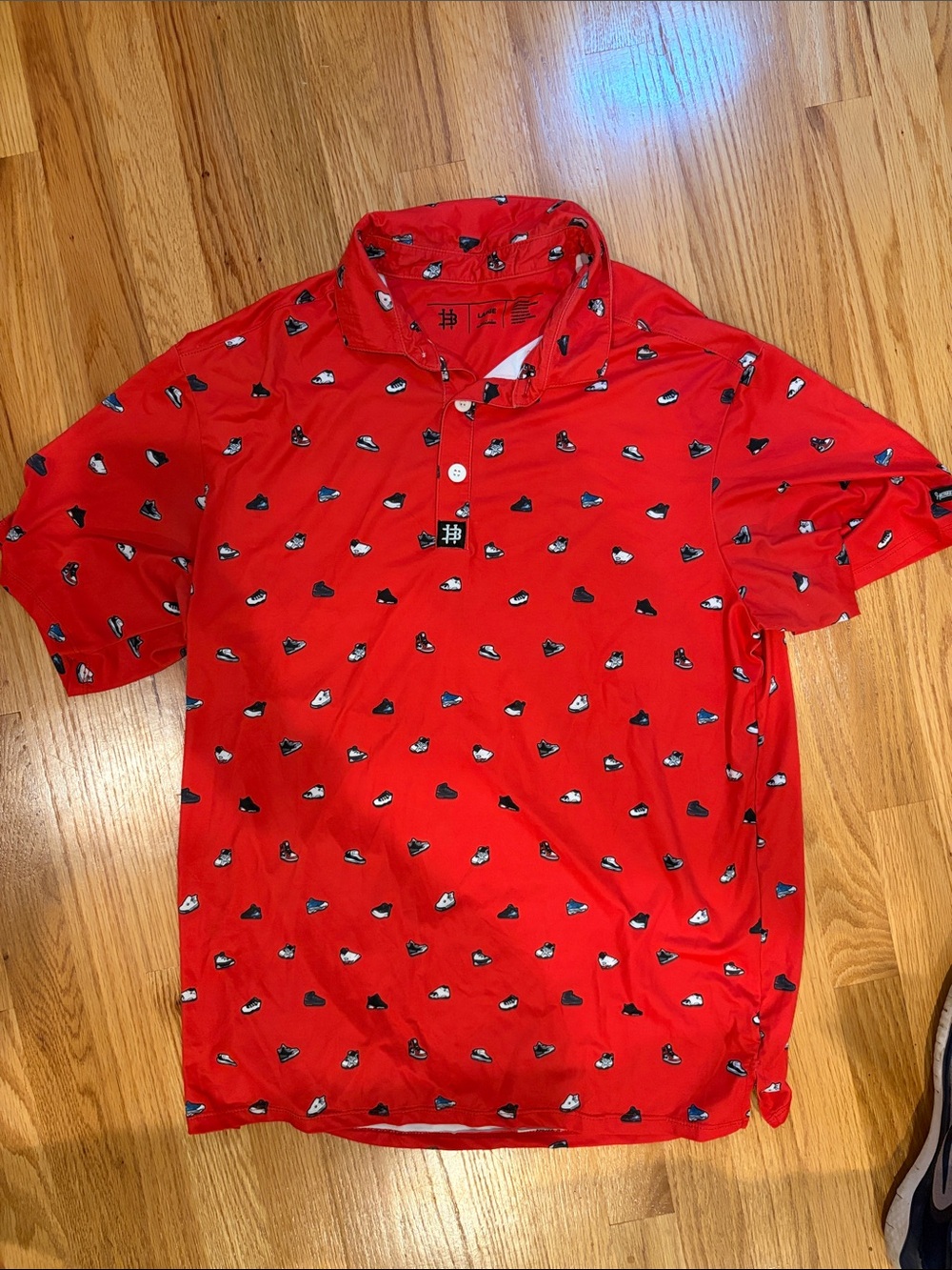 Hazards and Bogeys - “Baby Feet” Red Short-Sleeve Polo Shirt -Jordan
